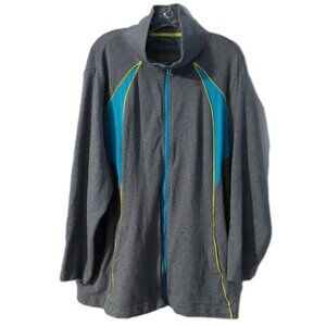 Catherines Jacket Size 2XP 22/24WP Gray Blue Full Zip Pockets